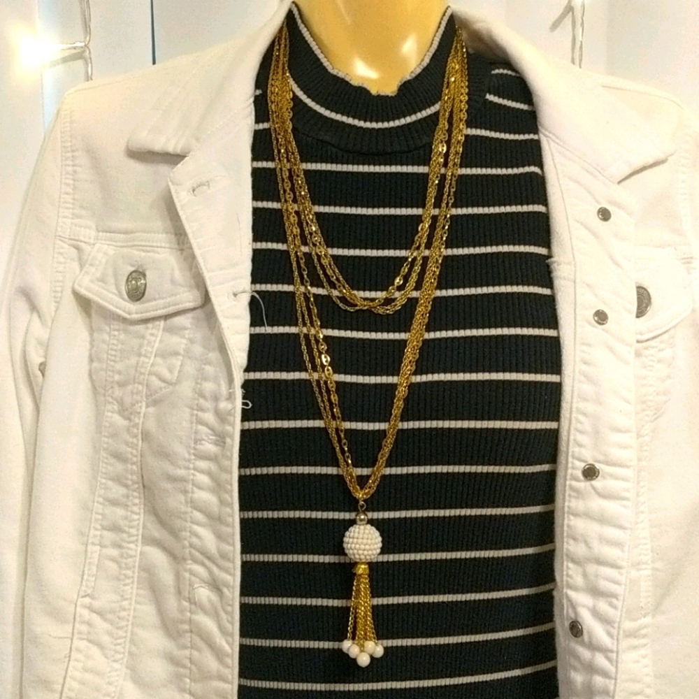 Women's multi-layer gold necklace
